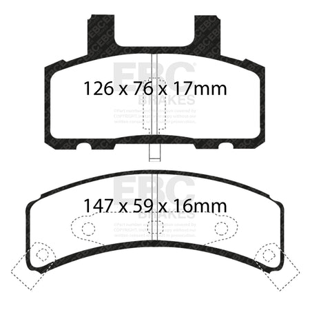 EBC Front Ultimax Brake Pads - Chevrolet Astro / Chevrolet Tahoe (DP1273) — view 2