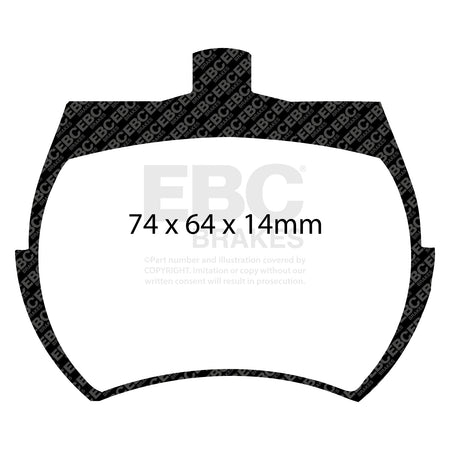 EBC Front GreenStuff Brake Pads - MG Midget / Austin Mini (DP2127) — view 2