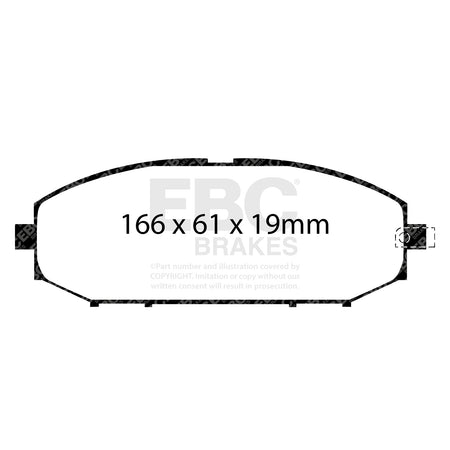 EBC Front BlueStuff Brake Pads - Nissan Patrol (DP51280NDX) — view 2