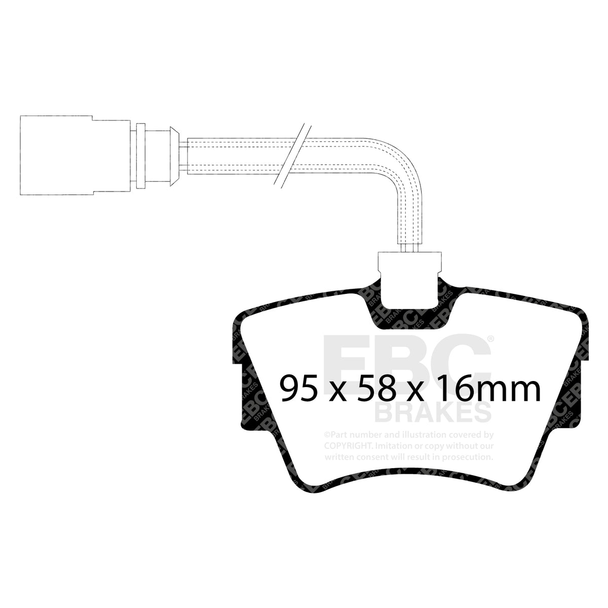 EBC Rear Ultimax Brake Pads - Volkswagen Caravelle / Volkswagen Commercial Transporter (KOMBI)|camper (DP1285) — view 2
