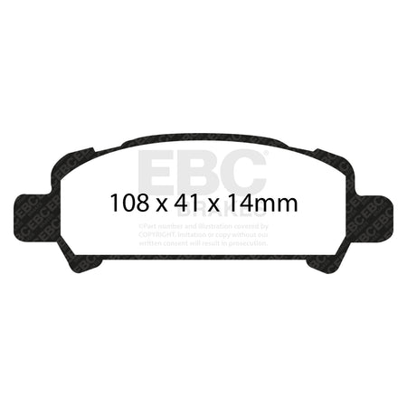 EBC Rear BlueStuff Brake Pads - Subaru Legacy / Subaru Forester (DP51293NDX) — view 2