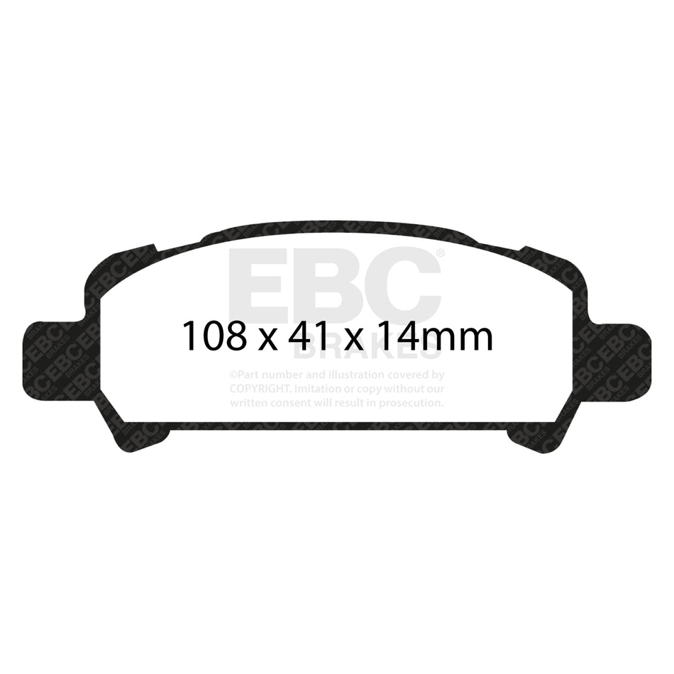 EBC Rear RedStuff Brake Pads - Subaru Legacy / Subaru Impreza (DP31293C) — view 2