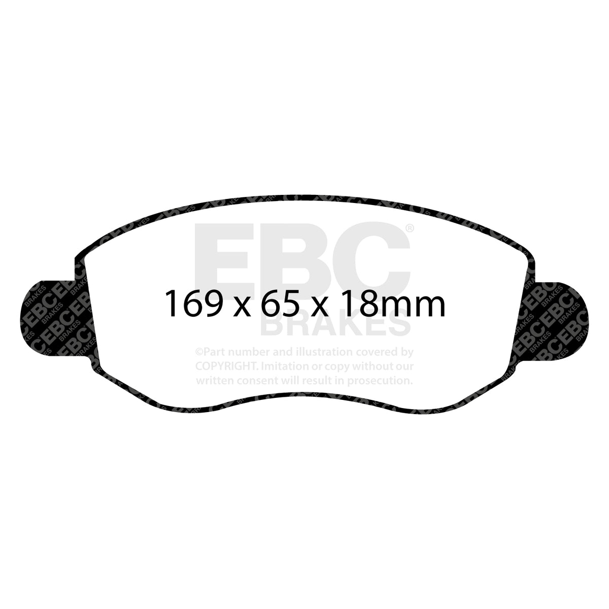 EBC Front Ultimax Brake Pads - Ford Commercial Transit (3rd Gen) / Ford Tourneo (DP1297) — view 2
