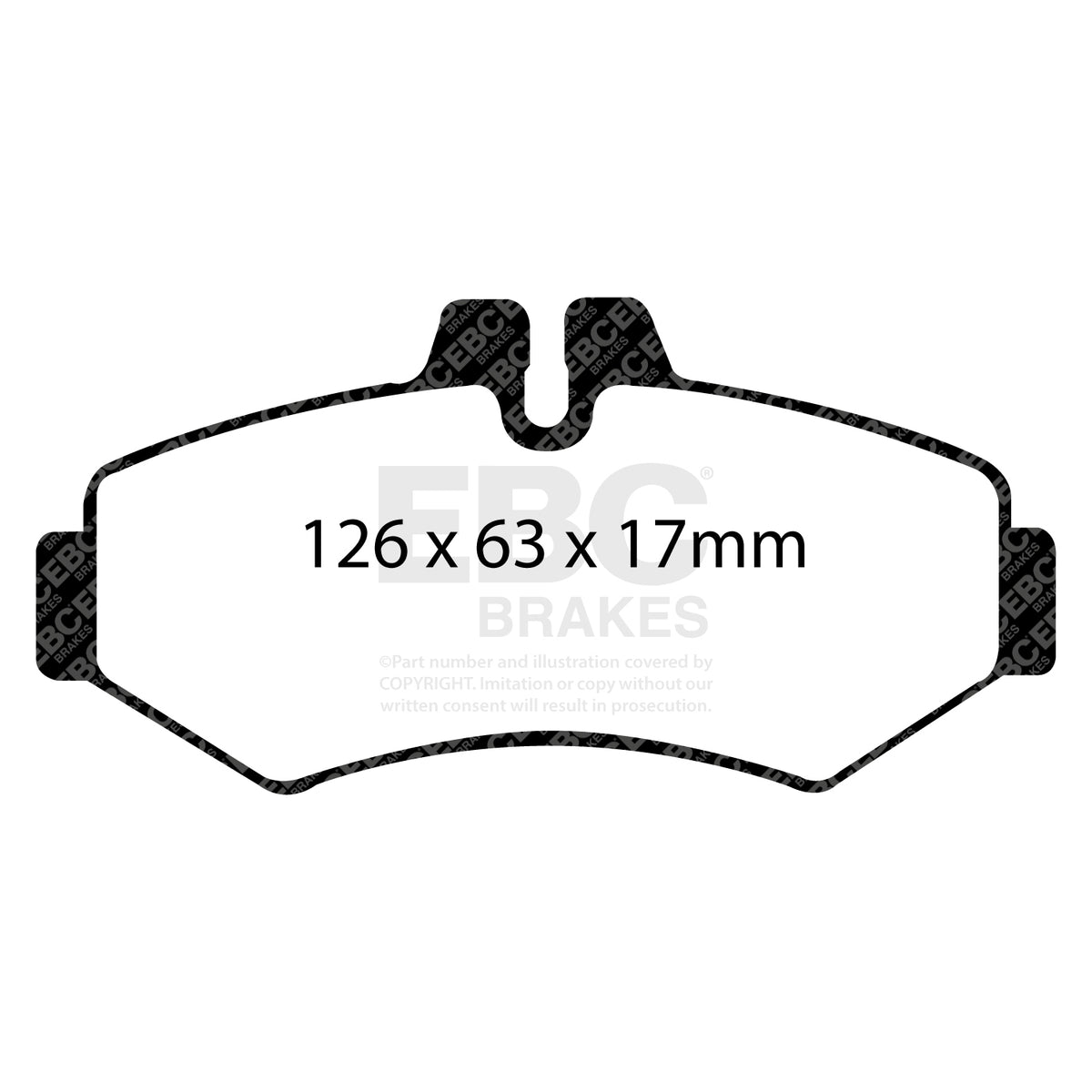 EBC Rear Ultimax Brake Pads - Mercedes-Benz Gwagon (W463) / Mercedes-Benz Commercial Sprinter 314 (DP1298) — view 2