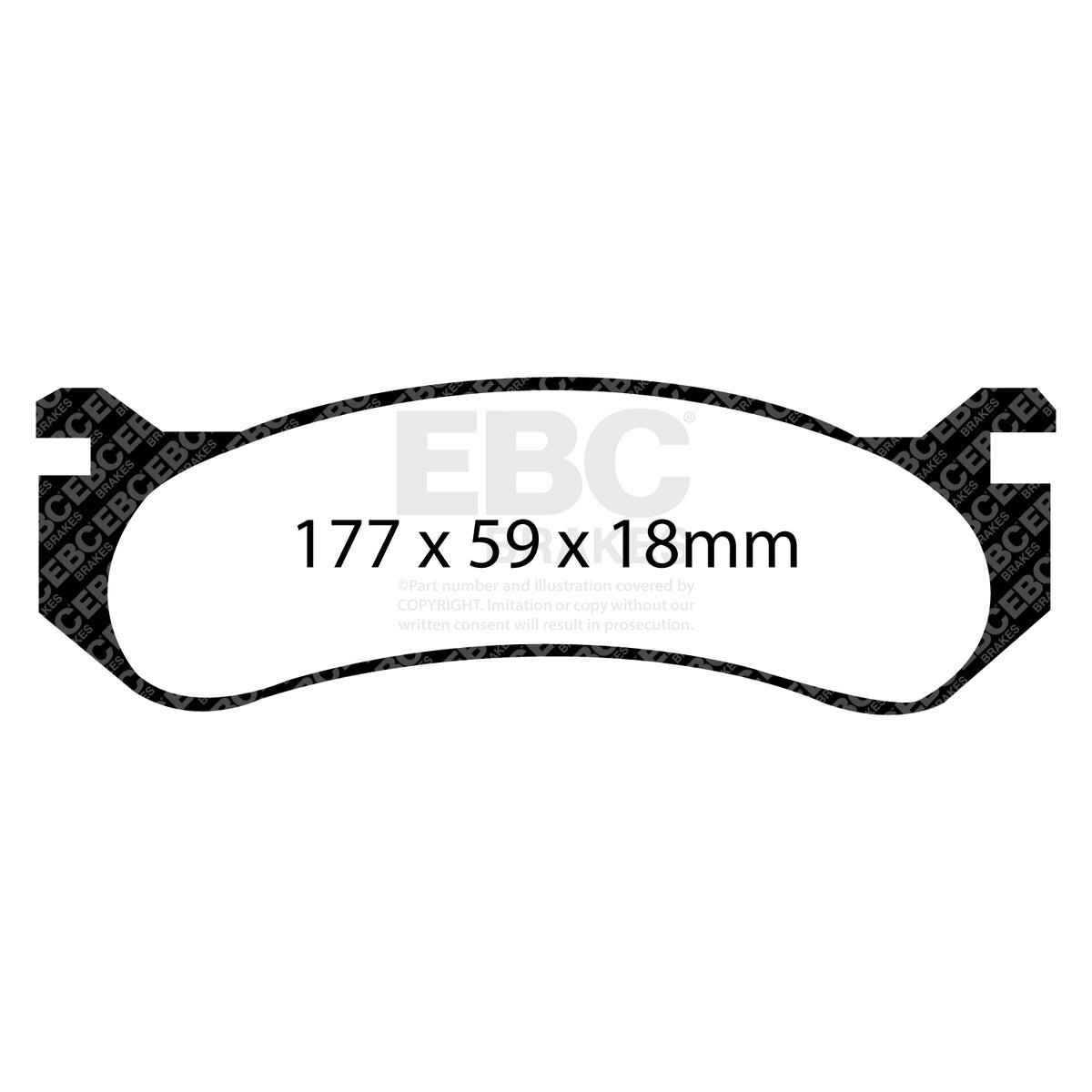 EBC Front YellowStuff Brake Pads - Chevrolet Avalanche / Cadillac Escalade (DP41304R) — view 2
