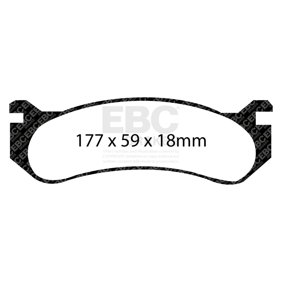 EBC Front GreenStuff Brake Pads - Chevrolet Avalanche / Cadillac Escalade (DP61304) — view 2