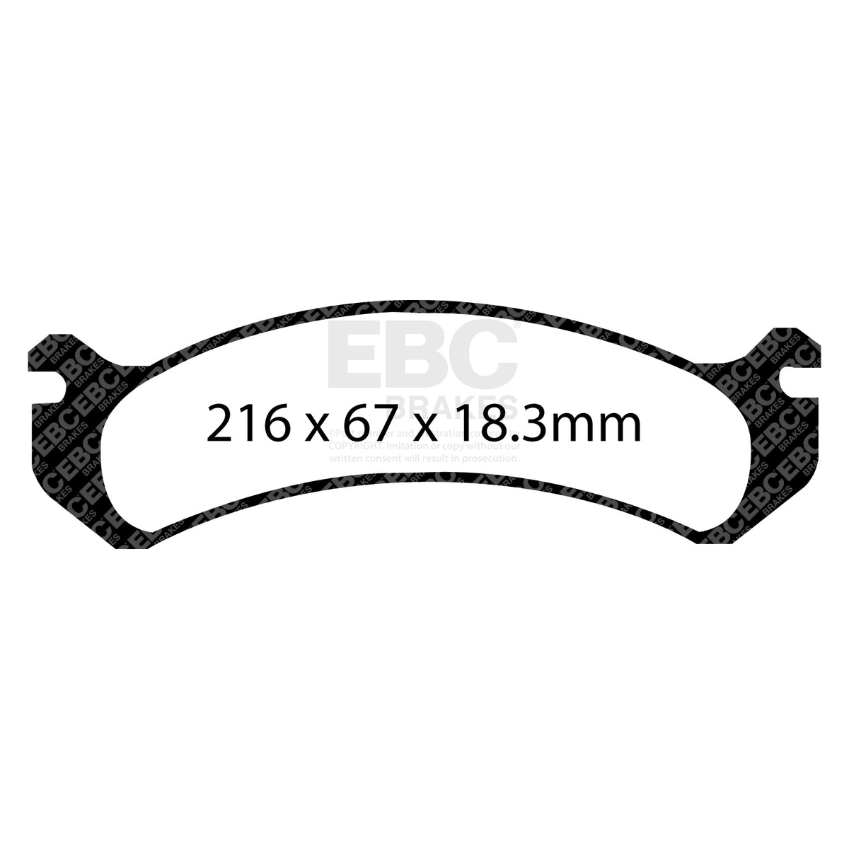 EBC Front YellowStuff Brake Pads - Hummer H2 / Chevrolet Avalanche (DP41305R) — view 2
