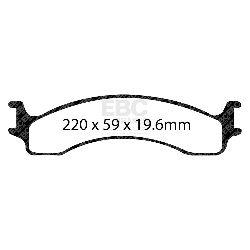 EBC Front GreenStuff Brake Pads - Dodge (USA) Ram Pickup (2500) / Dodge (USA) Ram Pickup (3500) (DP61307) — view 2