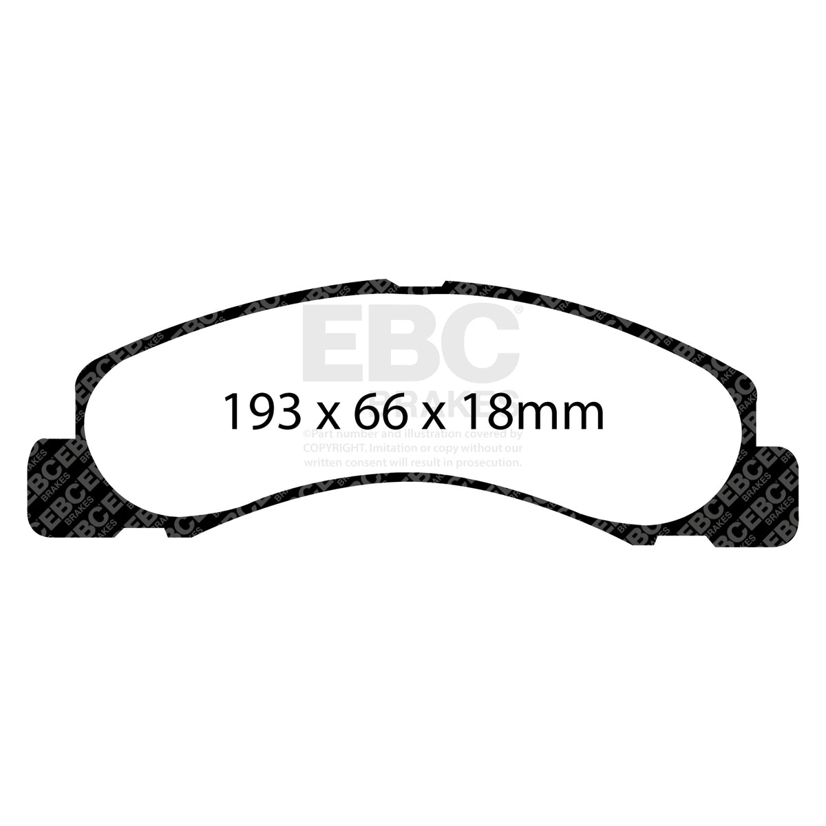 EBC Front YellowStuff Brake Pads - Ford Excursion (DP41308R) — view 2