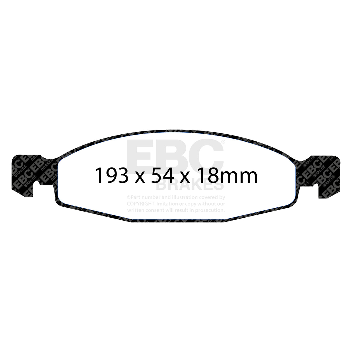 EBC Front Ultimax Brake Pads - Jeep Grand Cherokee (DP1312) — view 2
