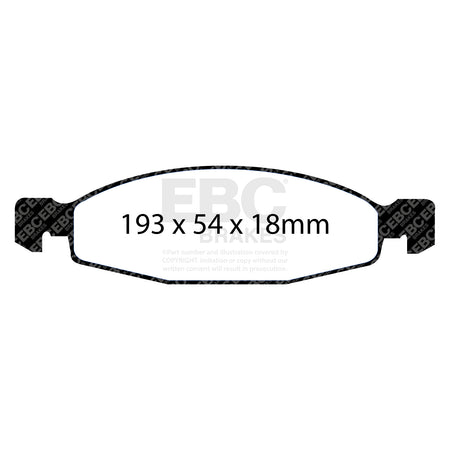 EBC Front Ultimax Brake Pads - Jeep Grand Cherokee (DP1312) — view 2
