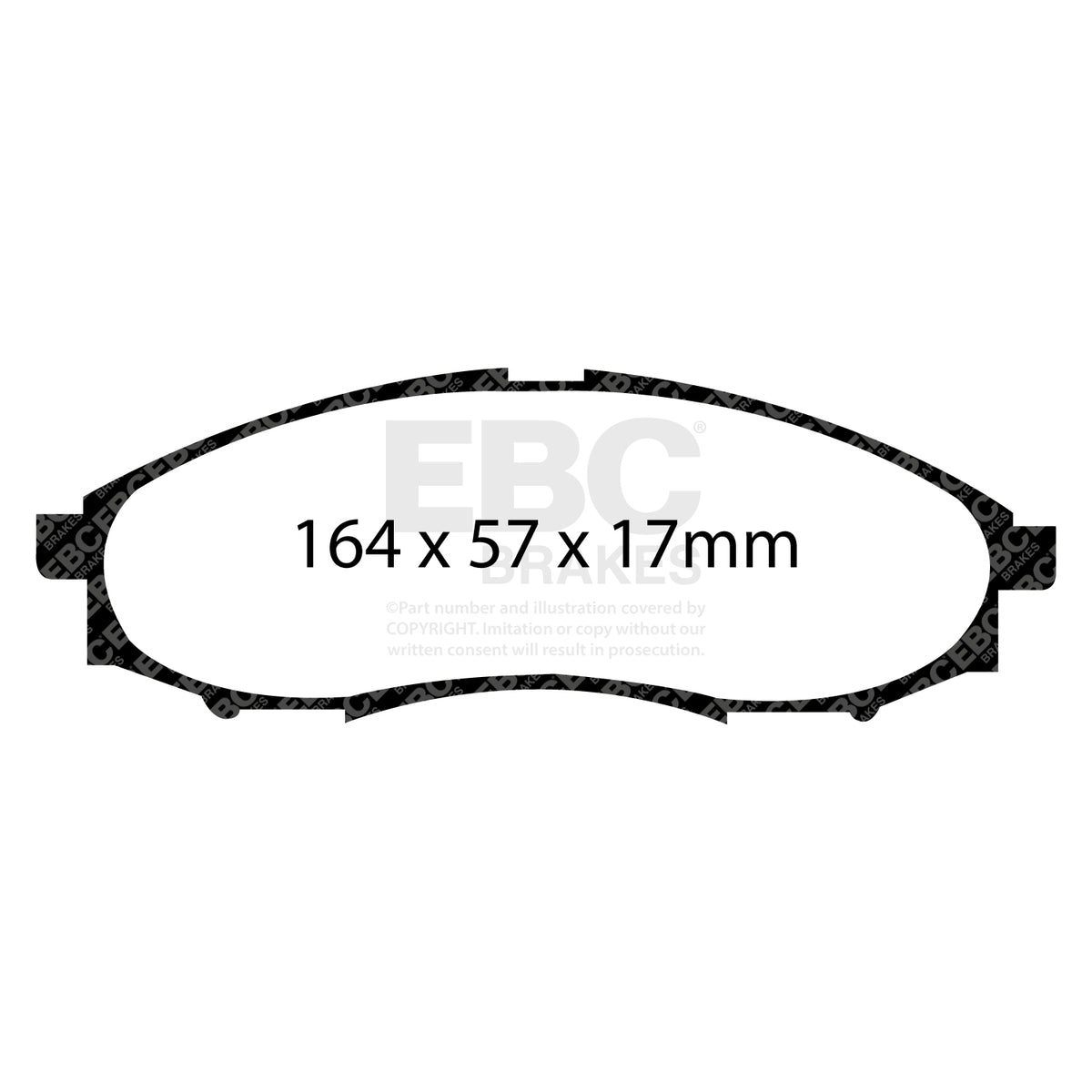 EBC Front GreenStuff Brake Pads - Nissan Commercial Navara (DP61316) — view 2