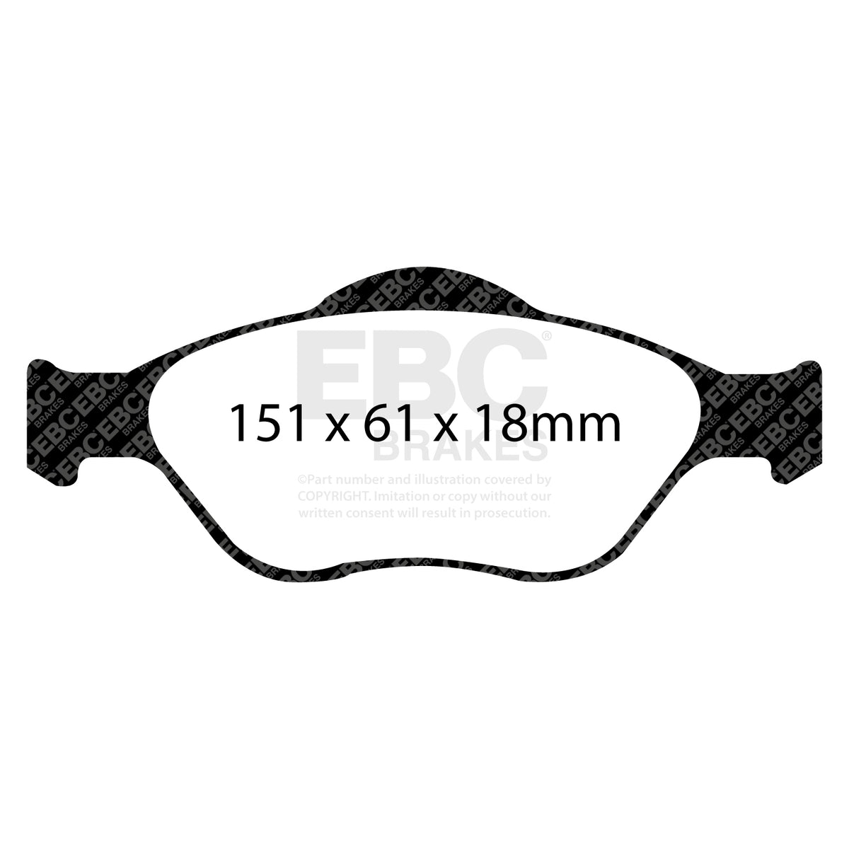 EBC Front Ultimax Brake Pads - Ford Fiesta / Ford Fusion (DP1320) — view 2