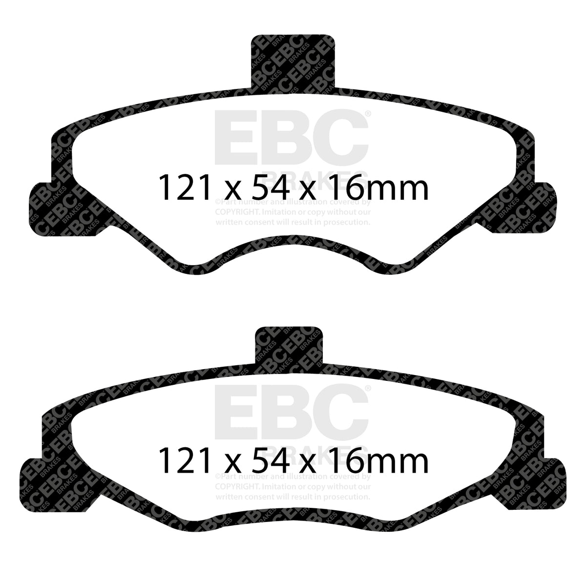 EBC Rear RedStuff Brake Pads - Chevrolet Camaro (4th Gen) / Pontiac Firebird (DP31323C) — view 2