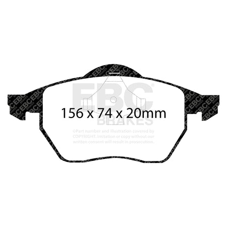 EBC Front GreenStuff Brake Pads - Volkswagen Golf / Skoda Octavia (1U) (DP21324) — view 2