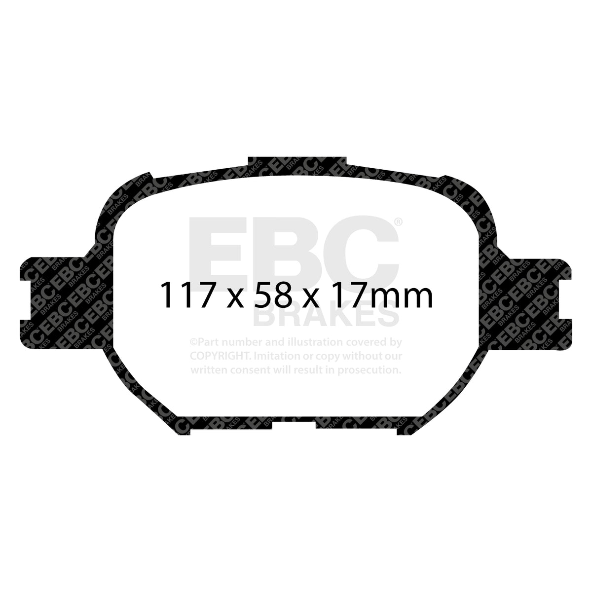 EBC Front YellowStuff Brake Pads - Toyota Celica / Toyota Verossa (DP41325R) — view 2