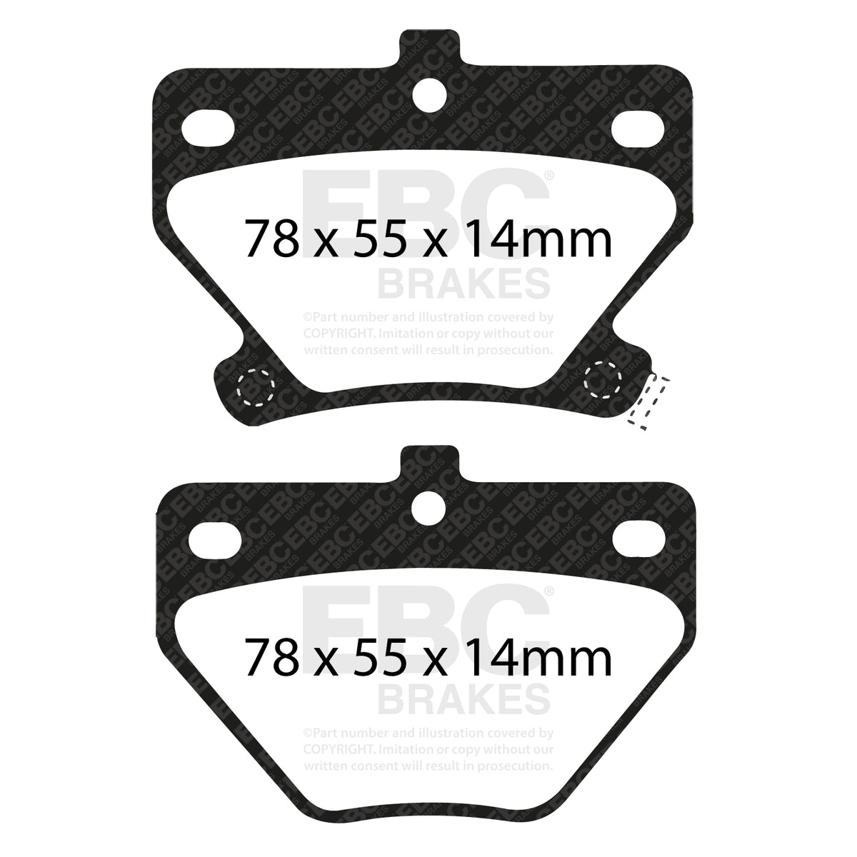 EBC Rear Ultimax Brake Pads - Toyota Yaris (XP10) / Toyota Celica (DP1326) — view 2
