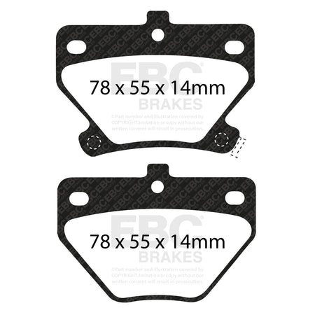 EBC Rear YellowStuff Brake Pads - Toyota Yaris (XP10) / Toyota Celica (DP41326R) — view 2