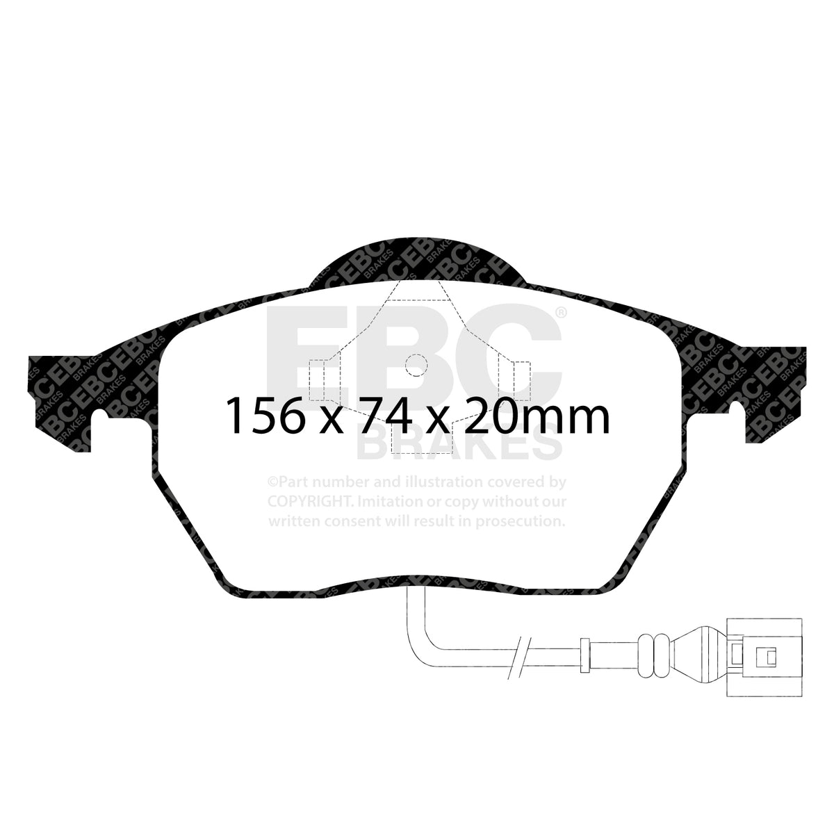EBC Front RedStuff Brake Pads - Volkswagen Golf / Audi TT quattro (DP31330C) — view 2