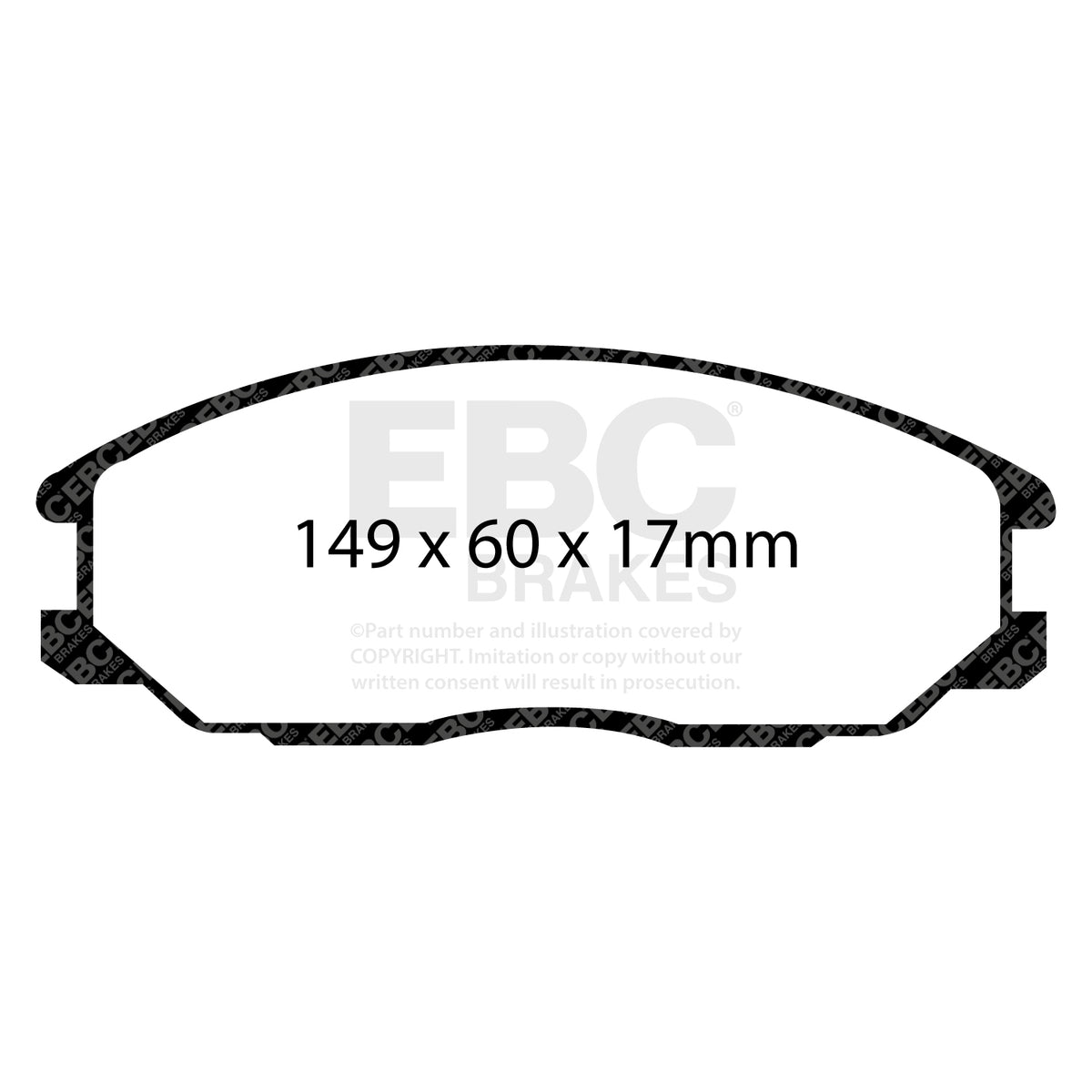EBC Front YellowStuff Brake Pads - Hyundai Santa Fe (1st Gen) / Hyundai Grandeur (DP41332R) — view 2