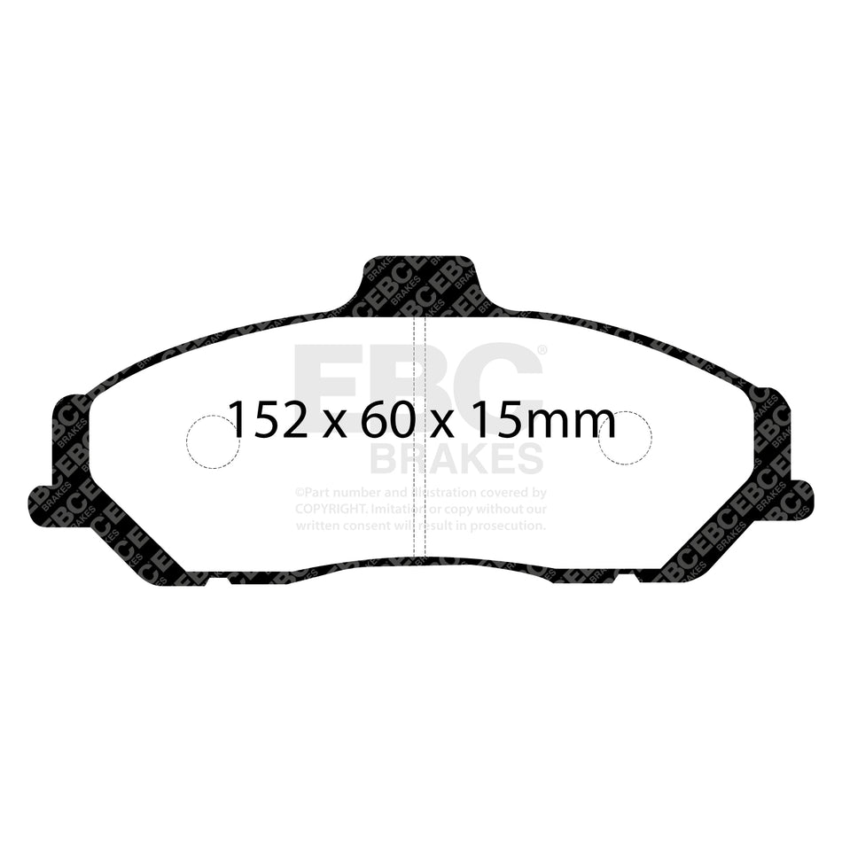 EBC Front Ultimax Brake Pads - Mazda Commercial B2500 / Ford Commercial Ranger (DP1349) — view 2