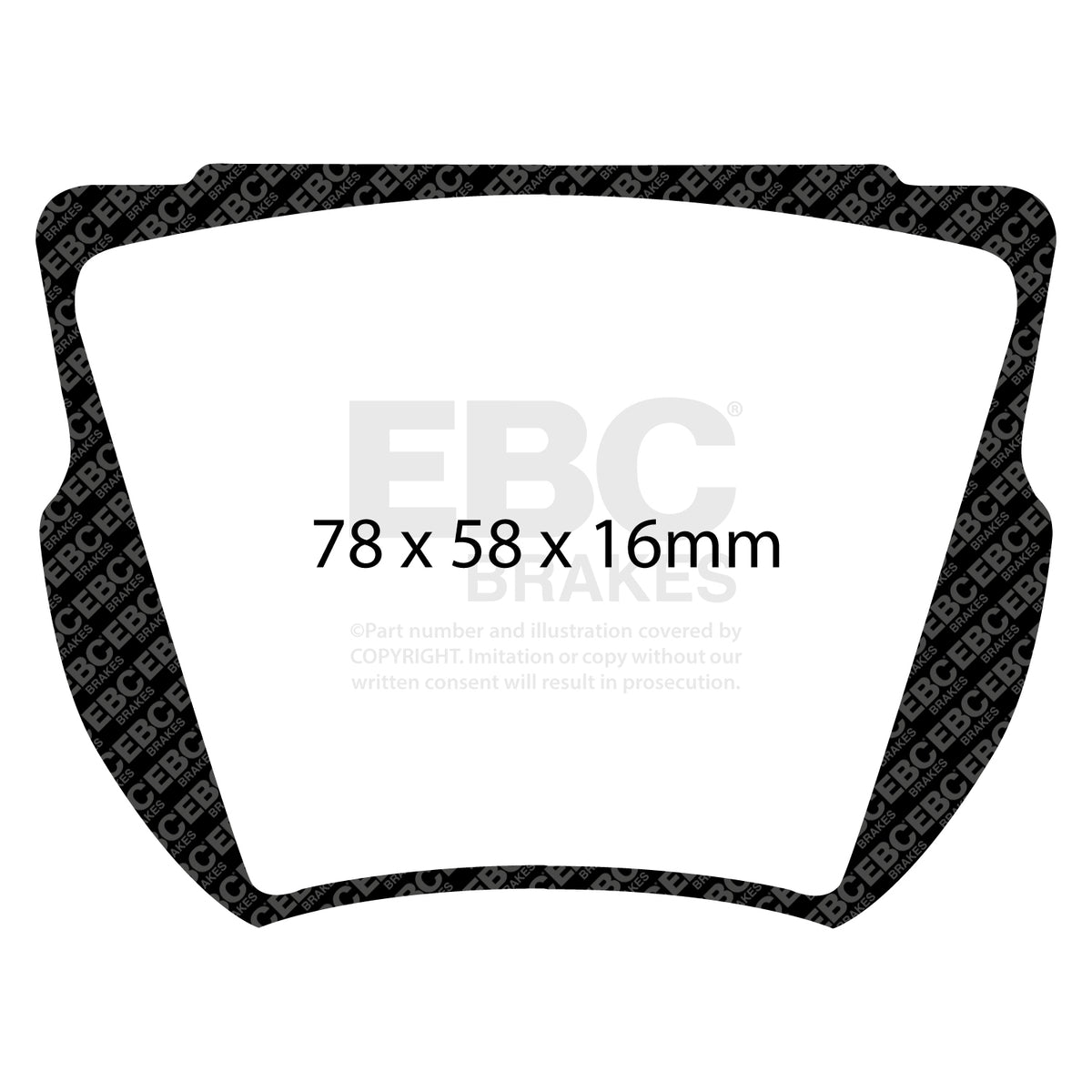 EBC Front GreenStuff Brake Pads - Ford Zephyr / Ford Zodiac (DP2134) — view 2