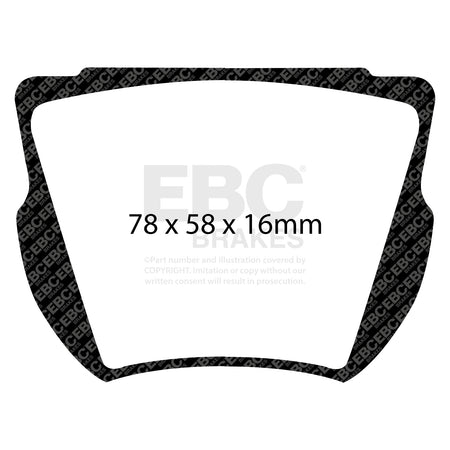 EBC Front GreenStuff Brake Pads - Ford Zephyr / Ford Zodiac (DP2134) — view 2