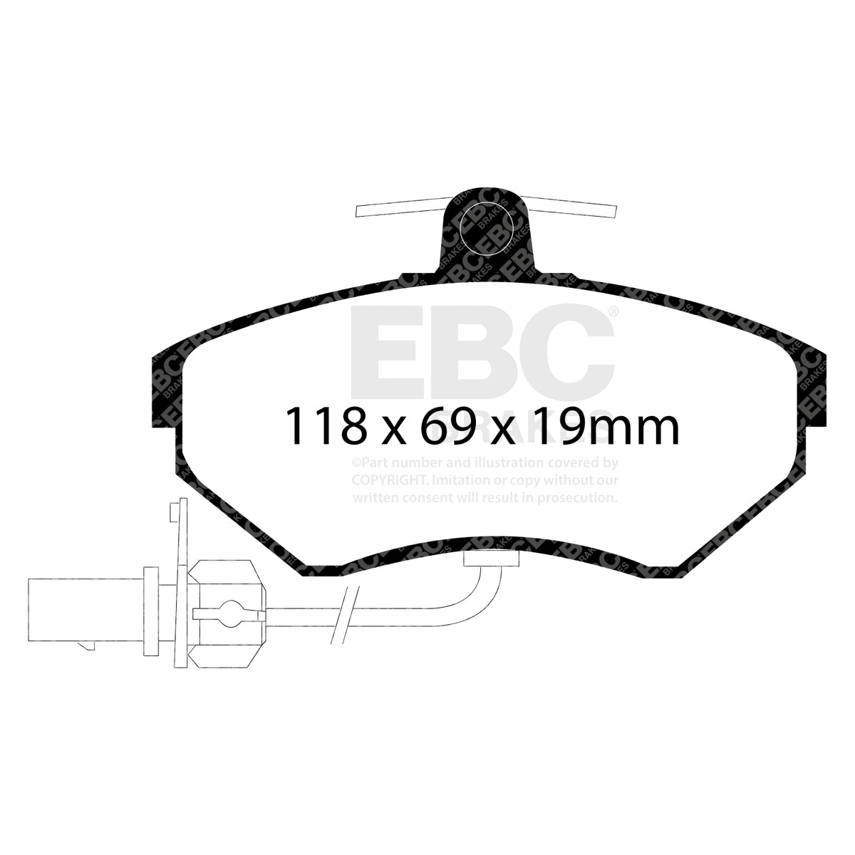 EBC Front RedStuff Brake Pads - Audi A4 (DP31351C) — view 2