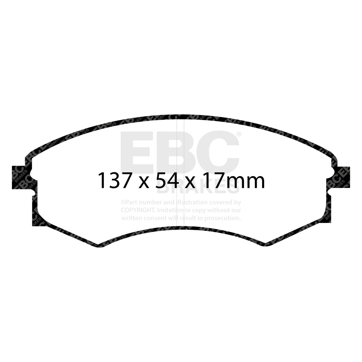 EBC Front Ultimax Brake Pads - Hyundai Sonata / Hyundai Lantra (DP1358) — view 2
