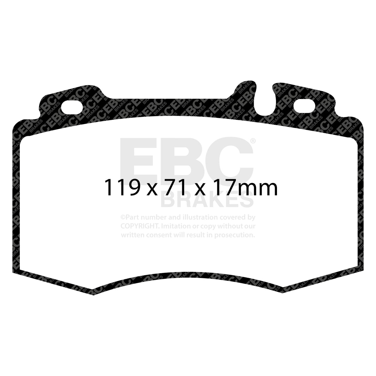 EBC Front YellowStuff Brake Pads - Mercedes-Benz C-Class (W203) / Mercedes-Benz E-Class (W211) (DP41363R) — view 2