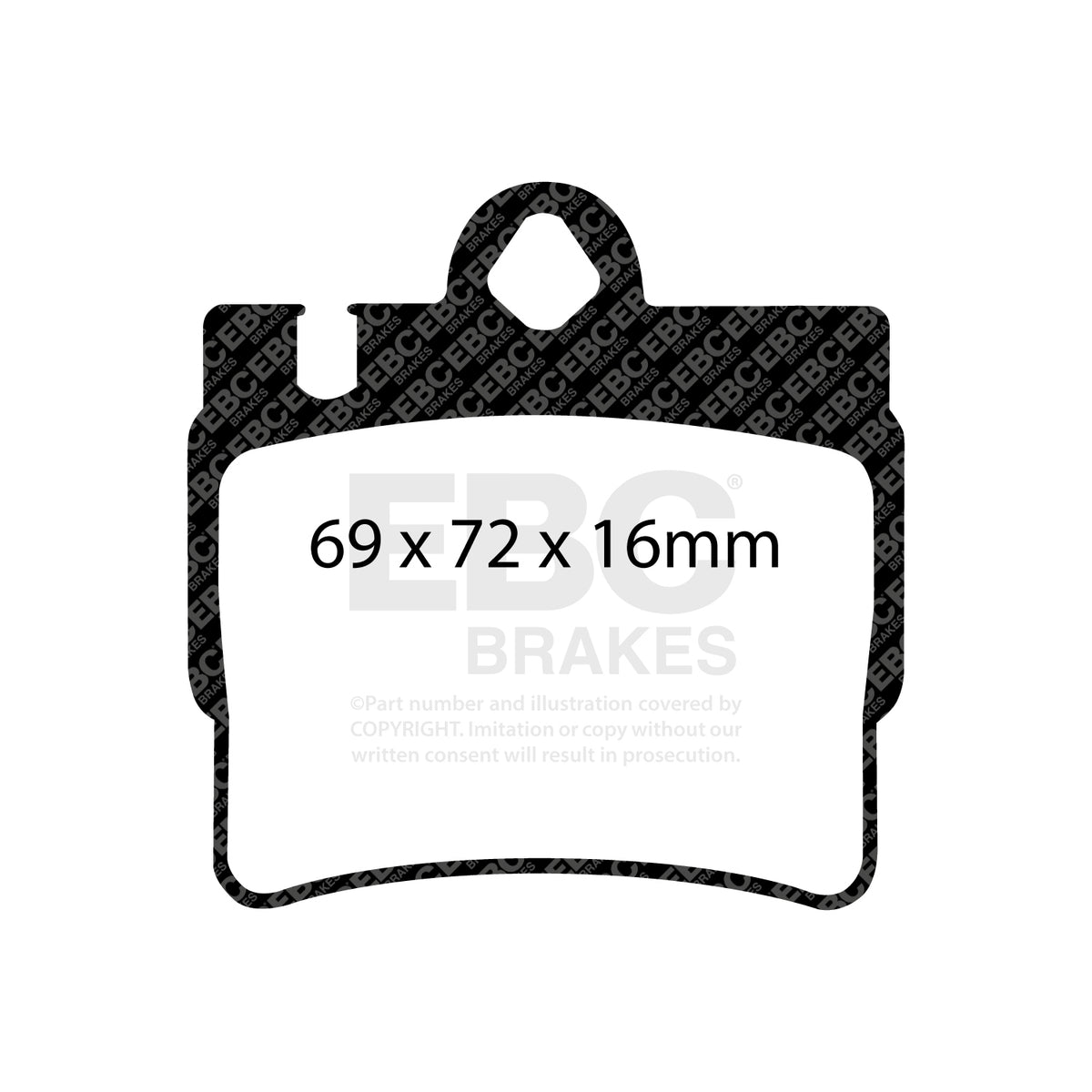 EBC Rear YellowStuff Brake Pads - Mercedes-Benz S-Class (W220) / Mercedes-Benz CL-Class (C215) (DP41364R) — view 2