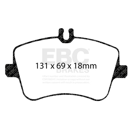 EBC Front YellowStuff Brake Pads - Mercedes-Benz C-Class (W203) / Mercedes-Benz C-Class (CL203) (DP41365R) — view 2