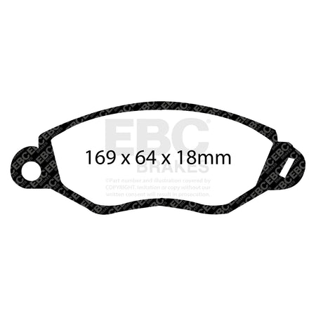 EBC Front Ultimax Brake Pads - Ford Commercial Transit (3rd Gen) / Ford Tourneo (DP1367) — view 2