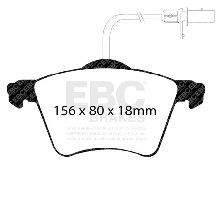 EBC Front Ultimax Brake Pads - Volkswagen Sharan (7M) / Ford Galaxy (DP1368) — view 2
