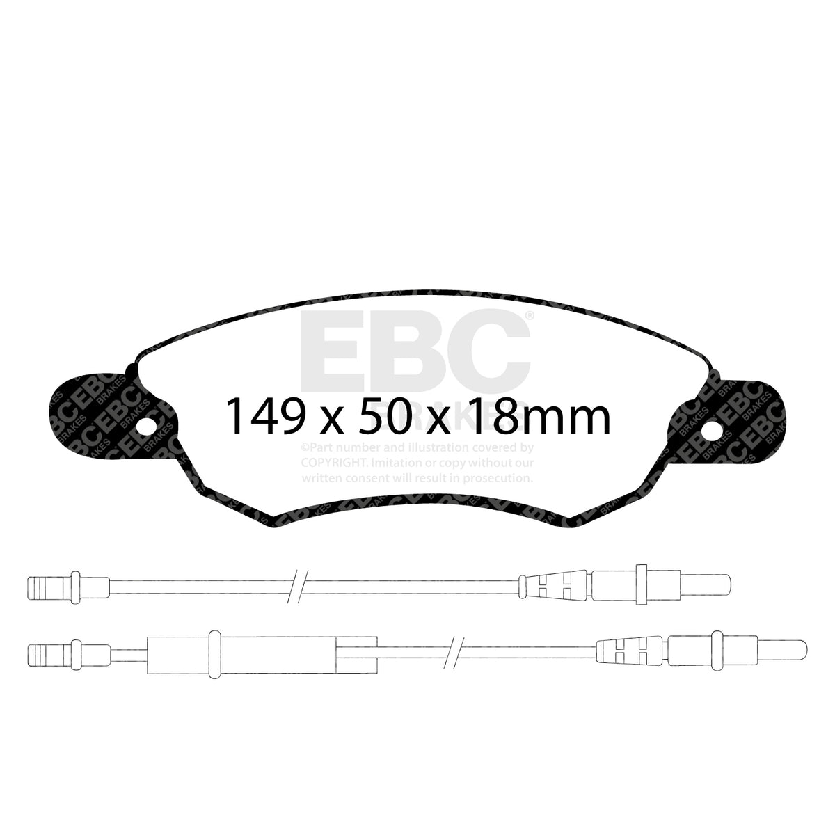 EBC Front Ultimax Brake Pads - Citroen C5 (DP1370) — view 2