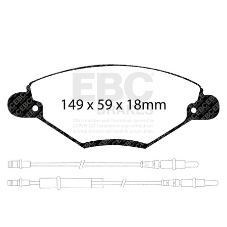 EBC Front Ultimax Brake Pads - Citroen C5 (DP1371) — view 2