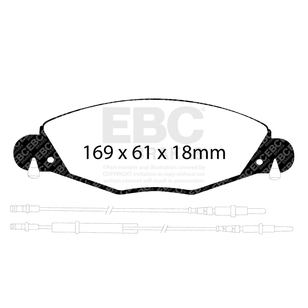 EBC Front Ultimax Brake Pads - Citroen C5 (DP1372) — view 2