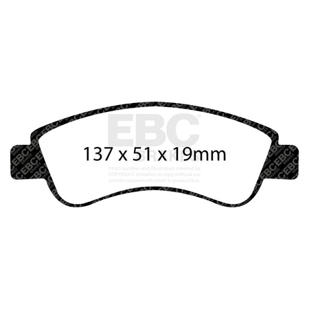 EBC Front GreenStuff Brake Pads - Citroen C3 / Peugeot 2008 (DP21374) — view 2