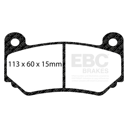 EBC Front GreenStuff Brake Pads - Lotus Elise / Caterham 7 (DP21377) — view 2