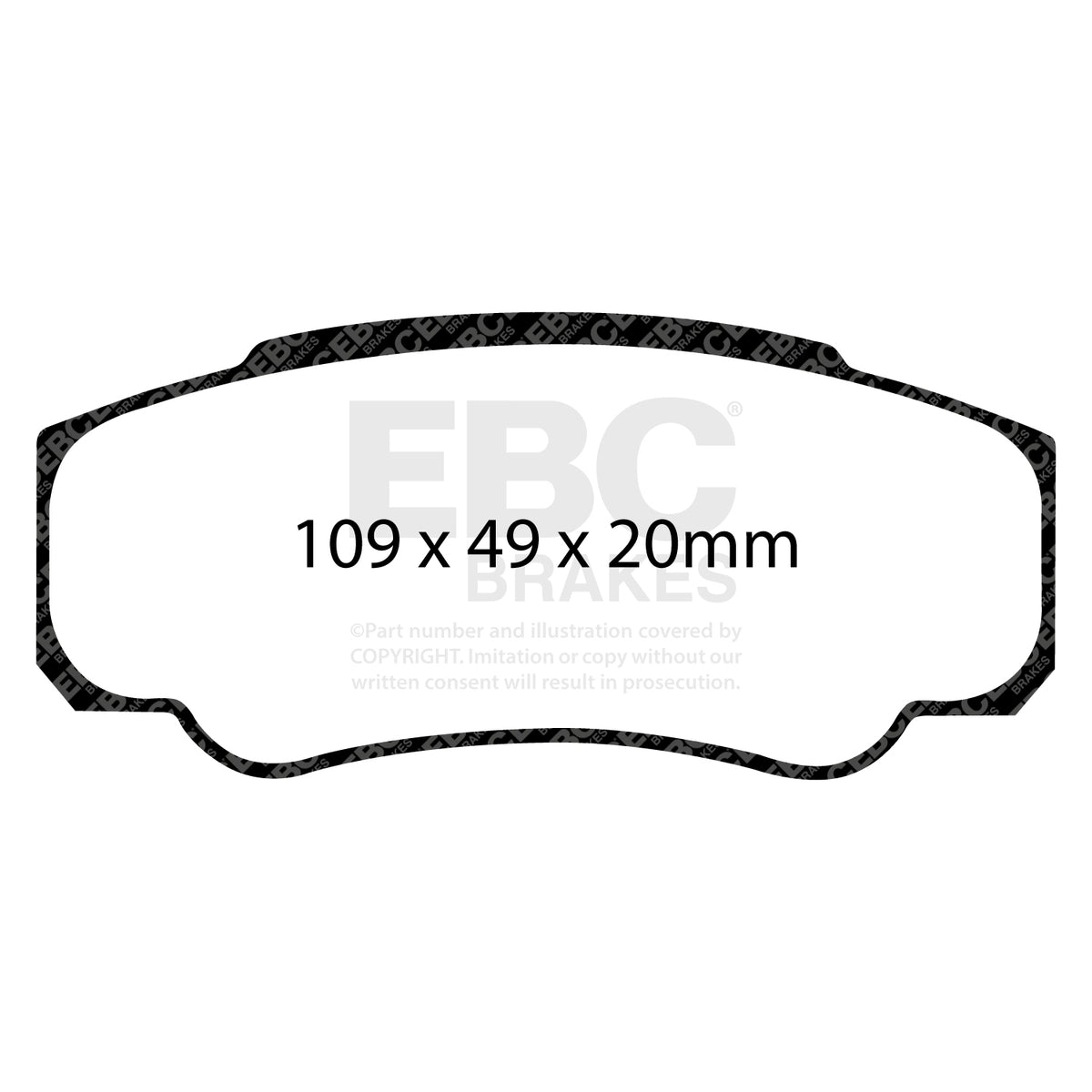 EBC Rear Ultimax Brake Pads - Fiat Commercial Ducato / Peugeot Commercial Boxer (DP1378) — view 2