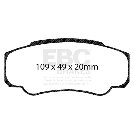 EBC Rear Ultimax Brake Pads - Fiat Commercial Ducato / Peugeot Commercial Boxer (DP1378) — view 2