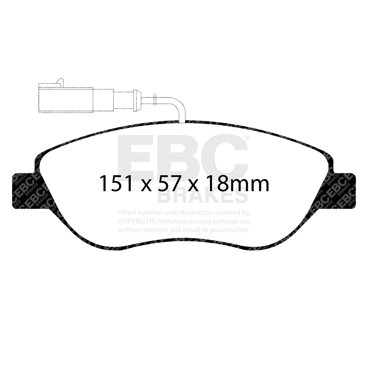 EBC Front Ultimax Brake Pads - Alfa Romeo Mito / Fiat Bravo (DP1382/2) — view 2