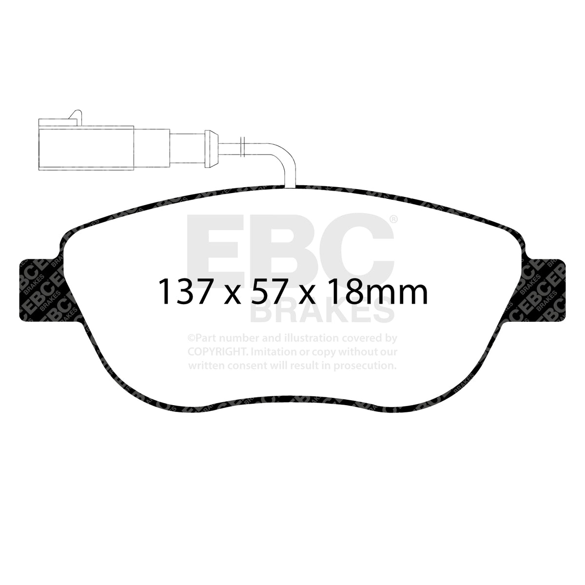 EBC Front GreenStuff Brake Pads - Abarth 595 / Abarth 500 (DP21383/2) — view 2