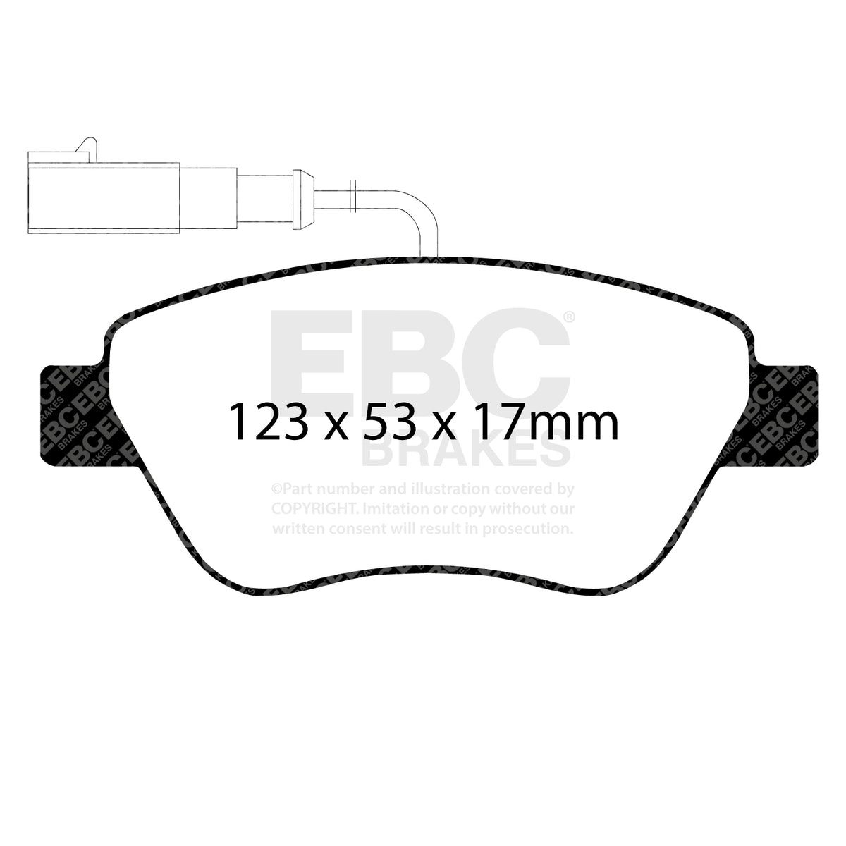 EBC Front GreenStuff Brake Pads - Fiat Idea / Fiat Grande Punto (DP21384) — view 2