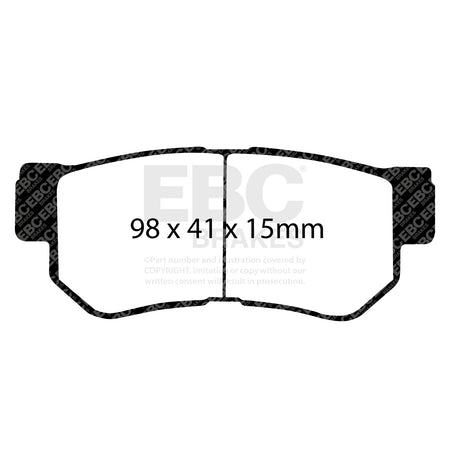 EBC Rear GreenStuff Brake Pads - Hyundai Sonata / Hyundai Matrix (DP21392) — view 2