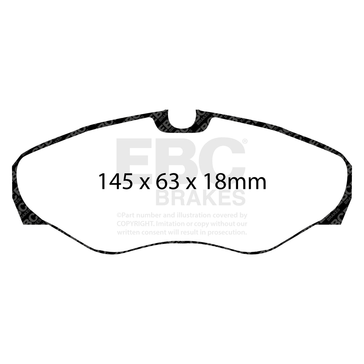 EBC Front Ultimax Brake Pads - Renault Commercial Trafic / Opel Vivaro (DP1393) — view 2