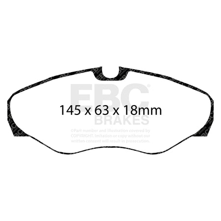 EBC Front Ultimax Brake Pads - Renault Commercial Trafic / Opel Vivaro (DP1393) — view 2