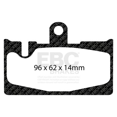 EBC Rear RedStuff Brake Pads - Lexus LS430 (XF30) (DP31397C) — view 2