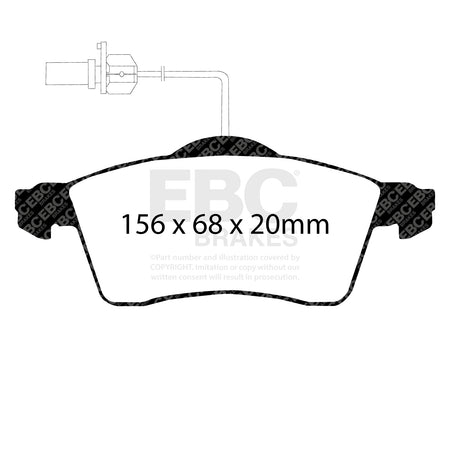 EBC Front Ultimax Brake Pads - Volkswagen Caravelle / Volkswagen Commercial Transporter (KOMBI)|camper (DP1398) — view 2