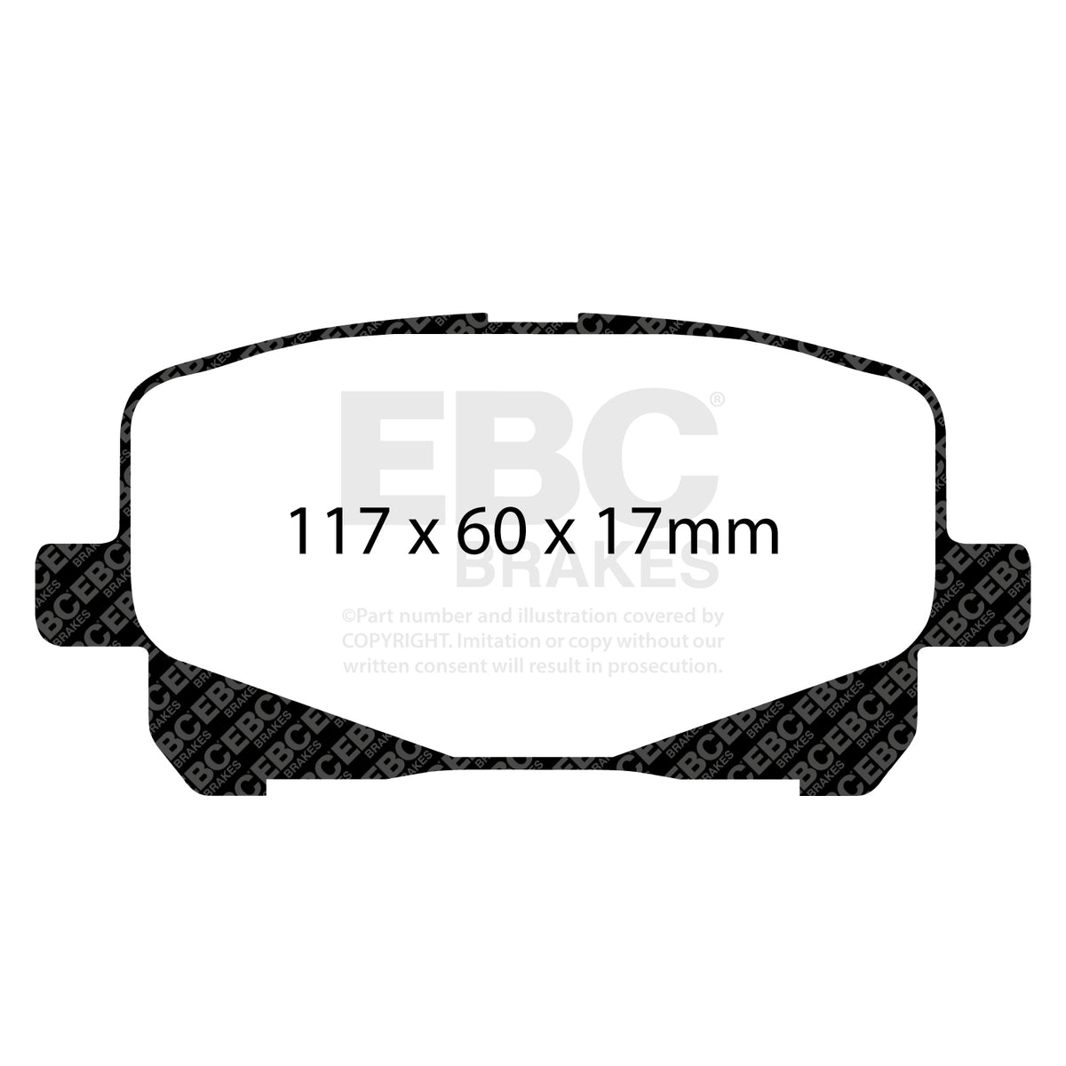 EBC Front Ultimax Brake Pads - Toyota Estima / Toyota Lucida (DP1399) — view 2